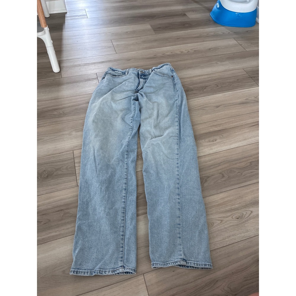 Old Navy‎ Curvy Extra High-Waisted Wide-Leg Jeans Light Wash Denim Blue Size 12